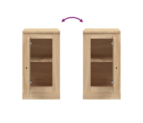 Aparador de madera contrachapada roble Sonoma 37,5x35,5x67,5 cm