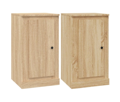 Aparadores 2 uds madera color roble Sonoma 37,5x35,5x67,5 cm