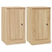 Aparadores 2 uds madera color roble Sonoma 37,5x35,5x67,5 cm