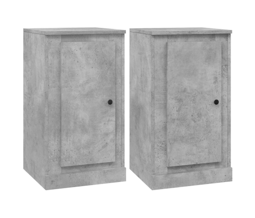 Aparadores 2 uds madera contrachapada gris 37,5x35,5x67,5 cm