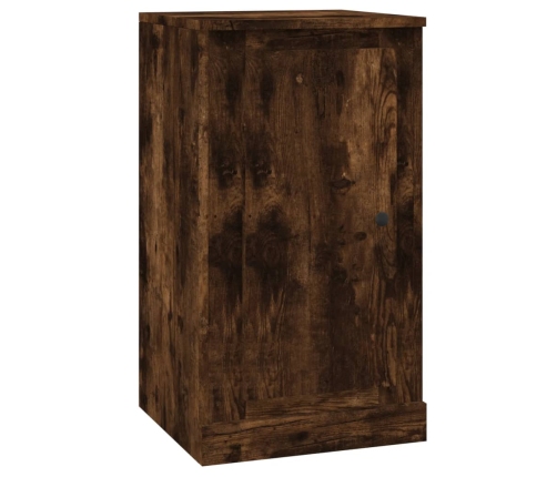 Aparador 2 uds madera contrachapada roble humo 37,5x35,5x67,5cm