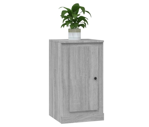 Aparador de madera contrachapada gris Sonoma 37,5x35,5x67,5 cm