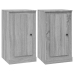 Aparadores 2 uds madera contrachapada gris 37,5x35,5x67,5 cm