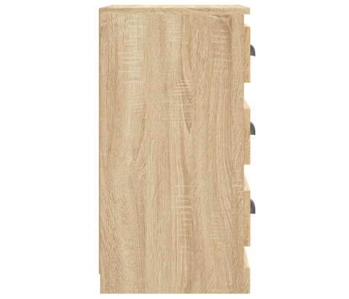 Aparador de madera contrachapada roble Sonoma 36x35,5x67,5 cm