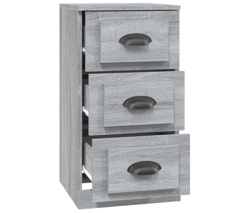 Aparador de madera contrachapada gris Sonoma 36x35,5x67,5 cm