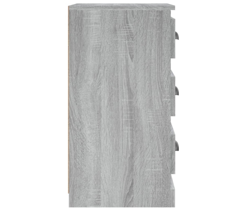 Aparador de madera contrachapada gris Sonoma 36x35,5x67,5 cm