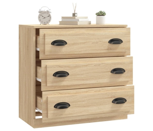 Aparador de madera contrachapada roble Sonoma 70x35,5x67,5 cm