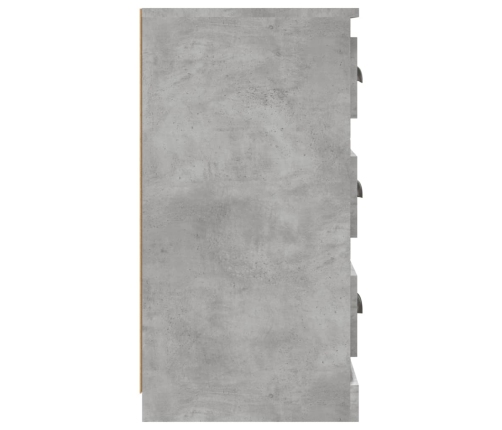 Aparador de madera contrachapada gris hormigón 70x35,5x67,5 cm