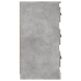 Aparador de madera contrachapada gris hormigón 70x35,5x67,5 cm