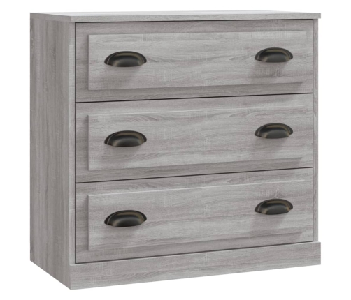 Aparador de madera contrachapada gris Sonoma 70x35,5x67,5 cm