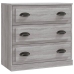 Aparador de madera contrachapada gris Sonoma 70x35,5x67,5 cm