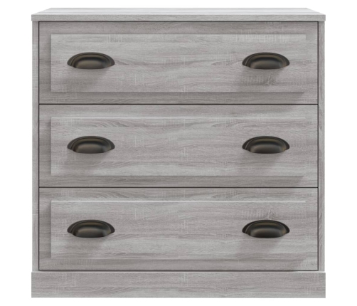 Aparador de madera contrachapada gris Sonoma 70x35,5x67,5 cm