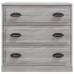 Aparador de madera contrachapada gris Sonoma 70x35,5x67,5 cm