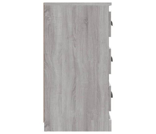 Aparador de madera contrachapada gris Sonoma 70x35,5x67,5 cm