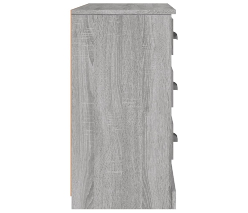 Aparador de madera contrachapada gris Sonoma 104,5x35,5x67,5 cm