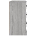 Aparador de madera contrachapada gris Sonoma 104,5x35,5x67,5 cm