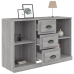 Aparador de madera contrachapada gris Sonoma 104,5x35,5x67,5 cm