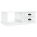 Mesa de centro madera contrachapada blanco 90x50x35 cm