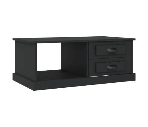 Mesa de centro madera contrachapada negro 90x50x35 cm