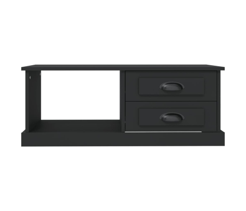 Mesa de centro madera contrachapada negro 90x50x35 cm