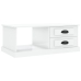 Mesa de centro madera contrachapada blanco brillo 90x50x35 cm