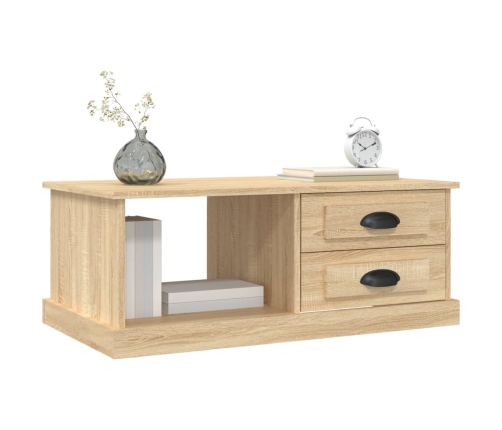 Mesa de centro madera contrachapada roble Sonoma 90x50x35 cm