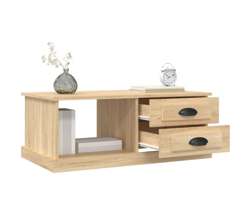 Mesa de centro madera contrachapada roble Sonoma 90x50x35 cm