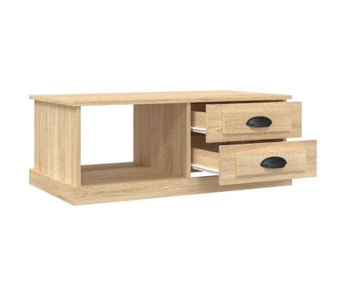 Mesa de centro madera contrachapada roble Sonoma 90x50x35 cm