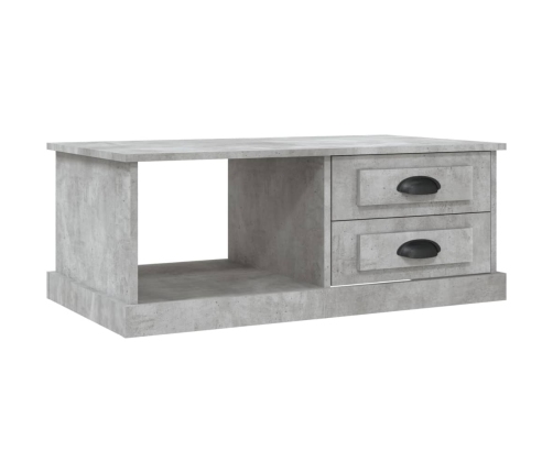 Mesa de centro madera contrachapada gris hormigón 90x50x35 cm