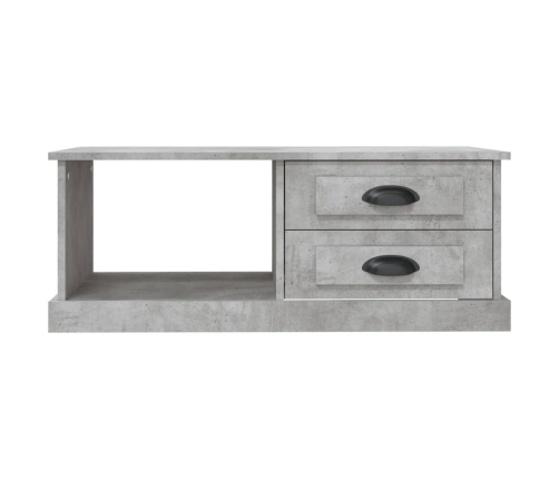 Mesa de centro madera contrachapada gris hormigón 90x50x35 cm