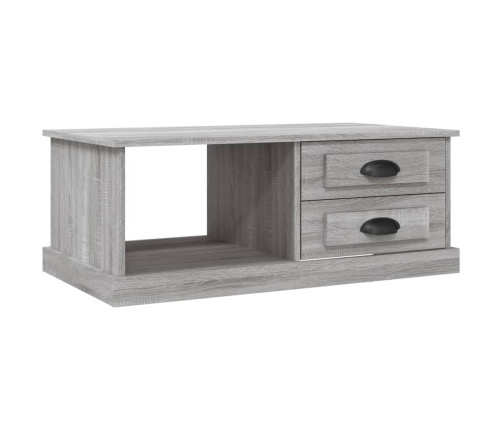 Mesa de centro madera contrachapada gris Sonoma 90x50x35 cm