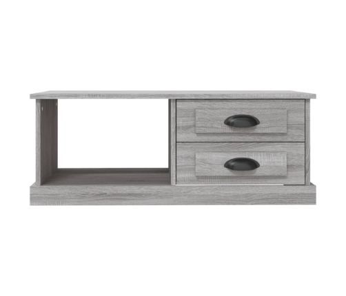 Mesa de centro madera contrachapada gris Sonoma 90x50x35 cm