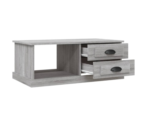 Mesa de centro madera contrachapada gris Sonoma 90x50x35 cm