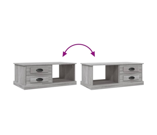 Mesa de centro madera contrachapada gris Sonoma 90x50x35 cm