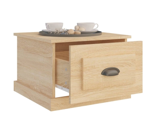 Mesa de centro madera contrachapada roble Sonoma 50x50x35 cm