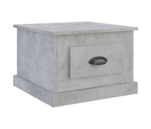 Mesa de centro madera contrachapada gris hormigón 50x50x35 cm