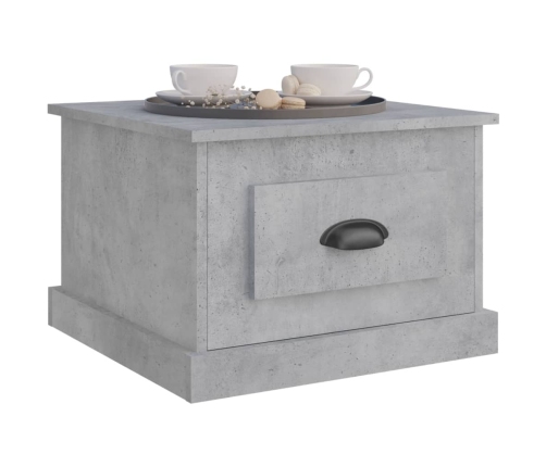 Mesa de centro madera contrachapada gris hormigón 50x50x35 cm