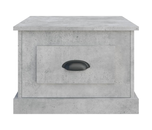 Mesa de centro madera contrachapada gris hormigón 50x50x35 cm