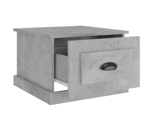 Mesa de centro madera contrachapada gris hormigón 50x50x35 cm