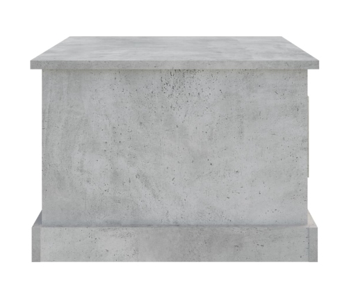 Mesa de centro madera contrachapada gris hormigón 50x50x35 cm