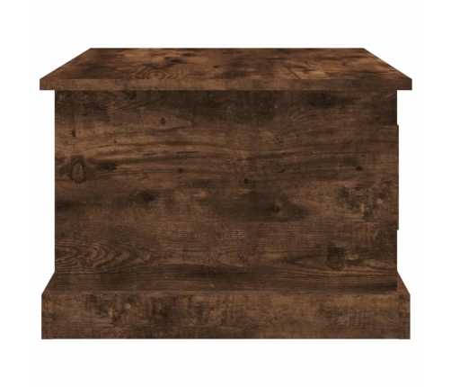 vidaXL Mesa de centro madera contrachapada roble ahumado 50x50x35 cm