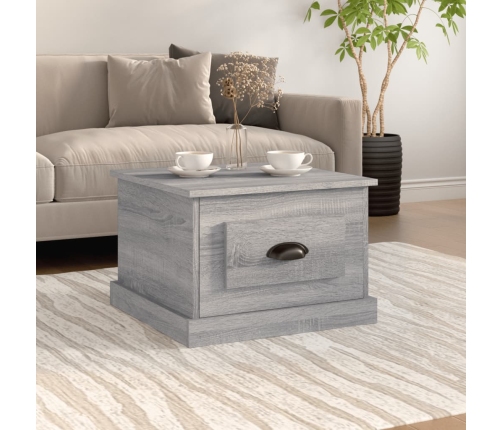 Mesa de centro madera contrachapada gris Sonoma 50x50x35 cm