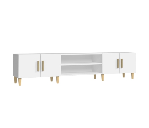 Mueble para TV madera contrachapada blanco 180x31,5x40 cm