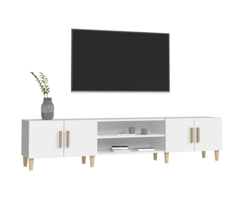 Mueble para TV madera contrachapada blanco 180x31,5x40 cm