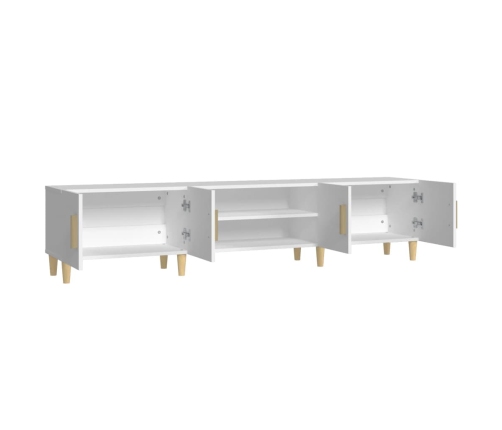 Mueble para TV madera contrachapada blanco 180x31,5x40 cm