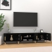 Mueble de TV madera contrachapada negro 180x31,5x40 cm