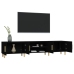 Mueble de TV madera contrachapada negro 180x31,5x40 cm