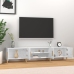 vidaXL Mueble de TV madera contrachapada blanco brillo 180x31,5x40 cm