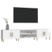 vidaXL Mueble de TV madera contrachapada blanco brillo 180x31,5x40 cm