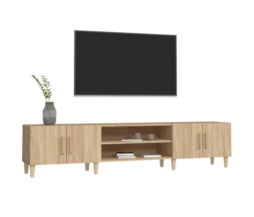 Mueble para TV madera contrachapada roble Sonoma 180x31,5x40 cm